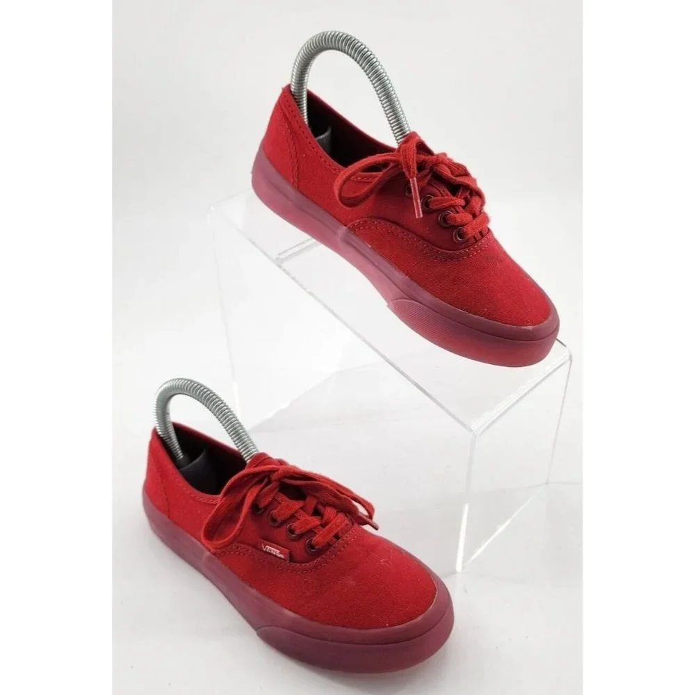 VANS Old Skool Translucent Skate Shoes Red Monochrome Youth Kids Size 1 With Box
